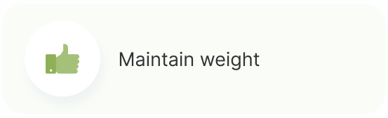 maintain weight